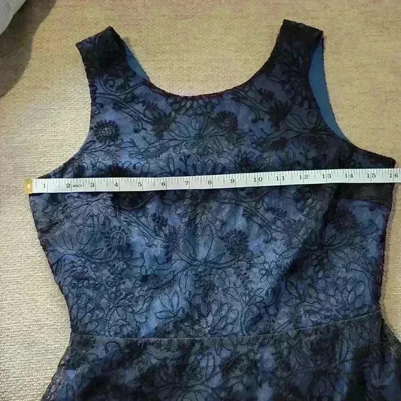 Black Lace Overlay Dress - Picture 7 of 8